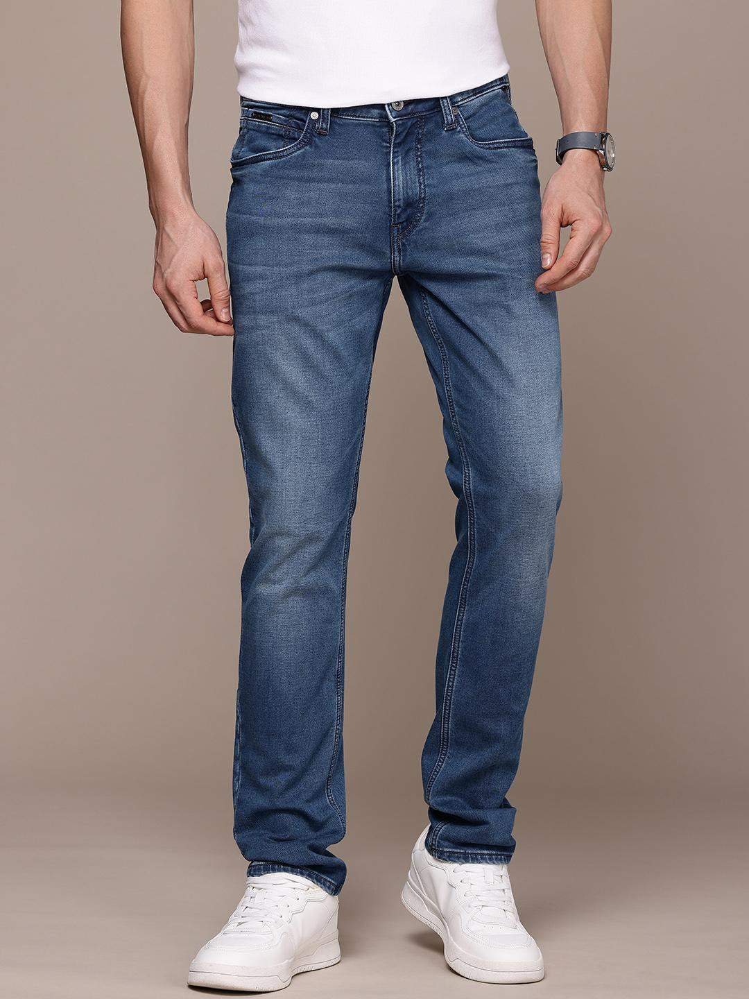 Men Slim Fit Light Fade Stretchable Jeans